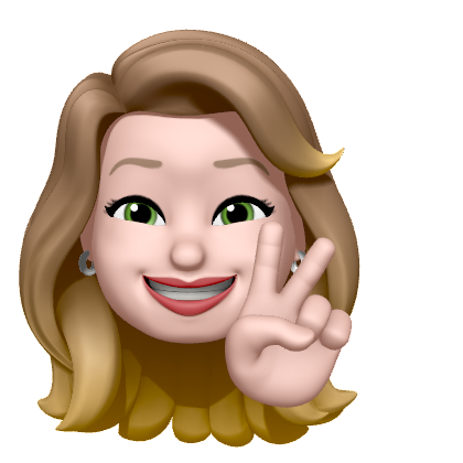 Bella Memoji with peace sign